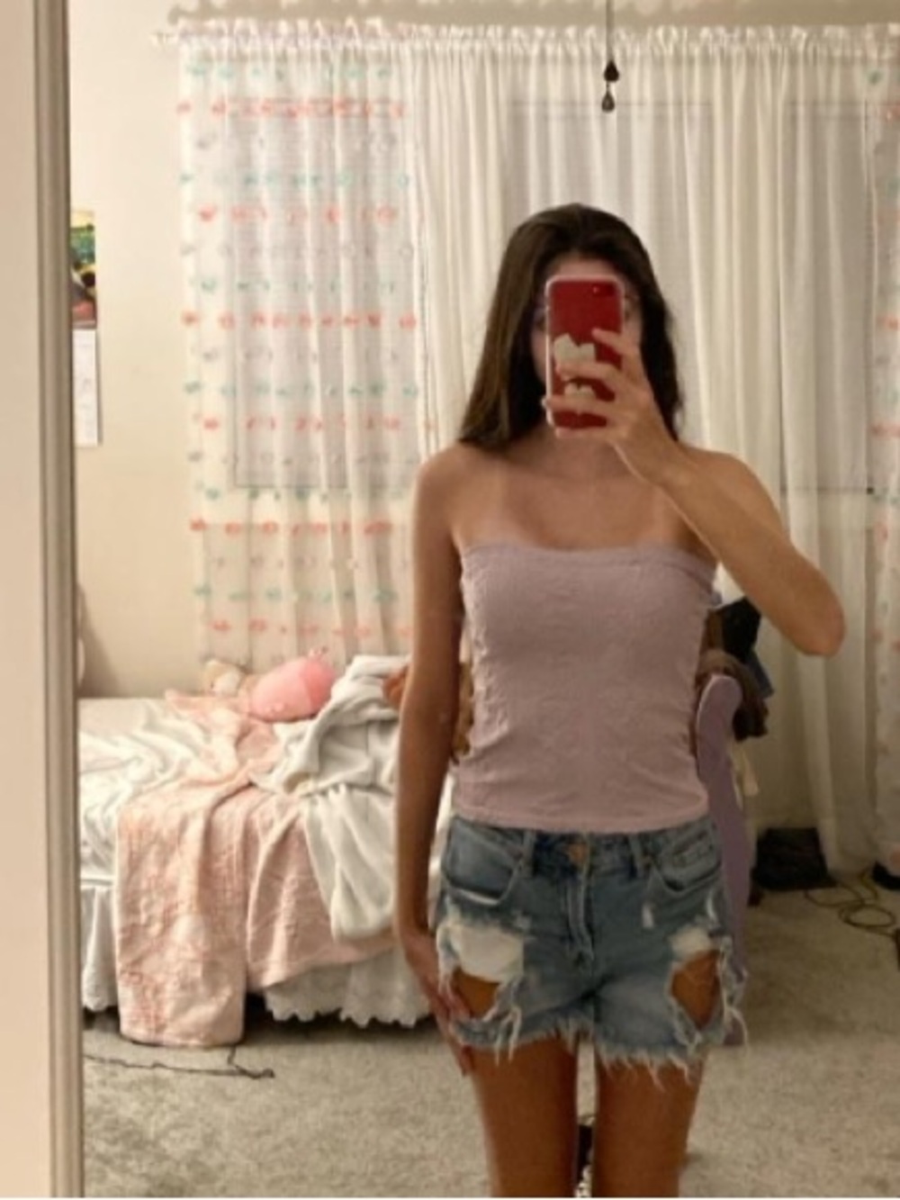 Urban Outfitters Lavender Seamless Tapestry Bandeau Tube Top